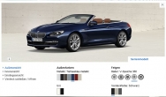 2012-es 6-os BMW konfigurátor a németeknél